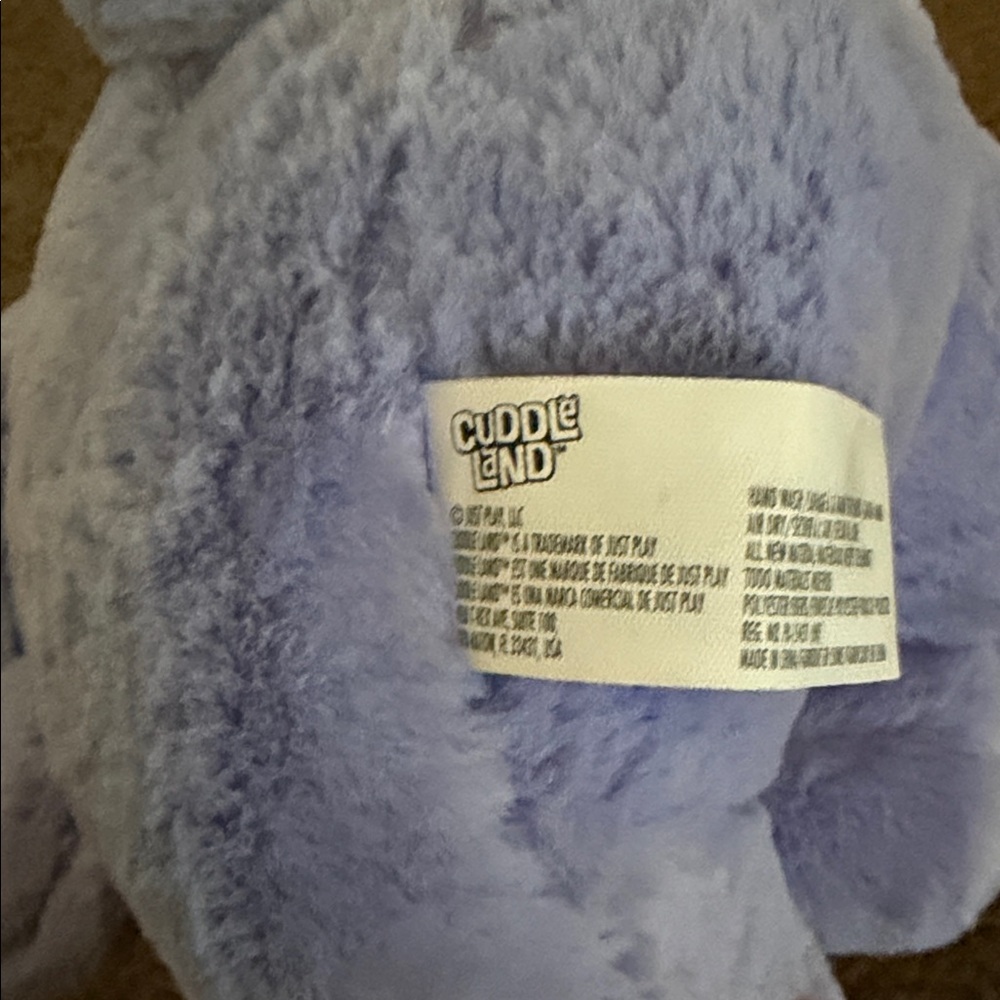 Plush Blue Elephant Toy - Picture 4 of 5